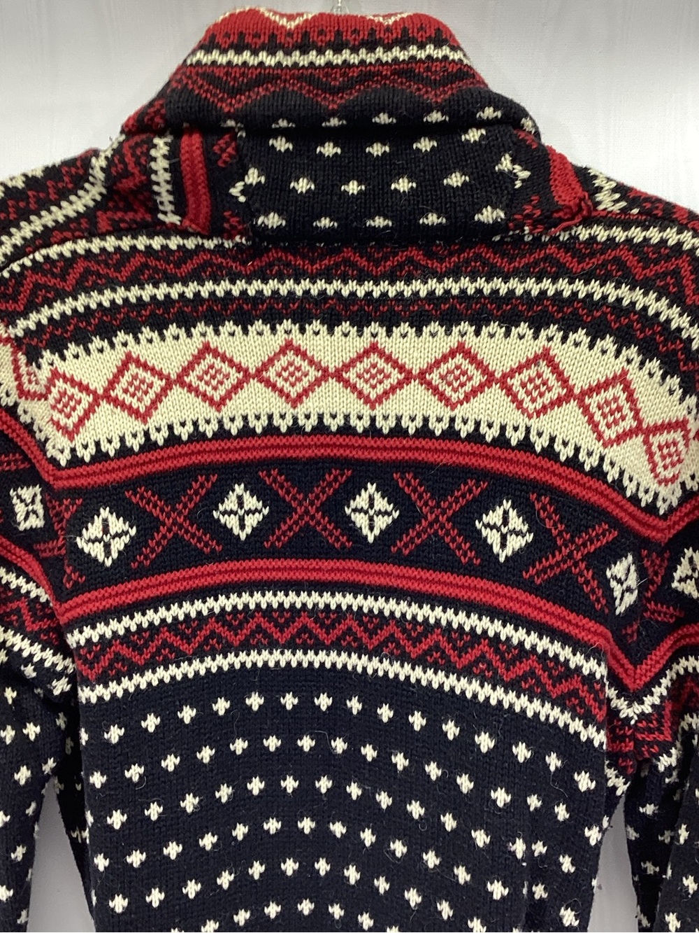 Ralph Lauren American Living Cardigan Sweater Nordic Fair Isle Wrap Shawl Collar - Picture 6 of 11